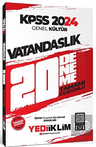 2024 KPSS Genel Kültür Vatandaşlık Tamamı Çözümlü