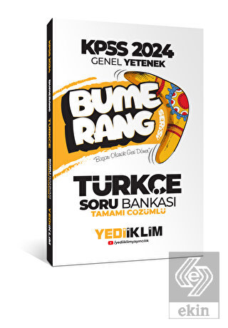2024 KPSS Genel Yetenek Bumerang Türkçe Tamamı Çöz