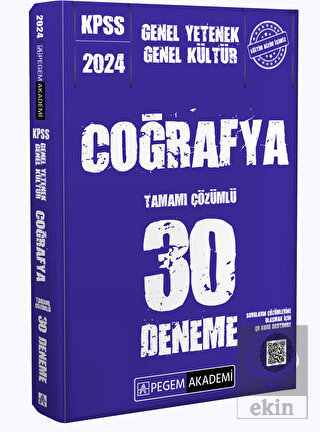 2024 KPSS Genel Yetenek Genel Kültür Coğrafya 30 D