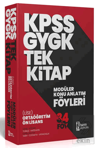 2024 KPSS GYGK Ortaöğretim Ön Lisans Tek Kitap Mod