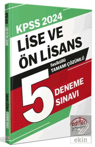 2024 KPSS Lise ve Ön Lisans Tamamı Çözümlü 5 Fasik