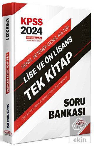 2024 KPSS Lise ve Ön Lisans Tek Kitap Soru Bankası