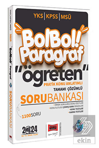 2024 KPSS MSÜ YKS Bol Bol Öğreten Paragraf Pratik