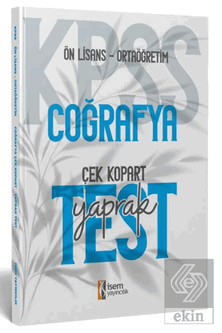 2024 KPSS Ortaöğretim Ön Lisans Coğrafya Çek Kopar