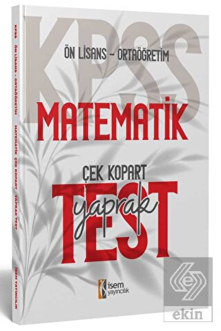 2024 KPSS Ortaöğretim Ön Lisans Matematik Çek Kopa