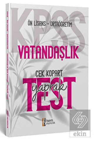 2024 KPSS Ortaöğretim Ön Lisans Vatandaşlık Çek Ko