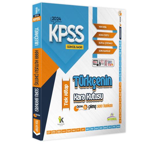 2024 KPSS Türkçenin Kara Kutusu TEK KİTAP Konu Özetli D.Çözümlü ÖSYM A