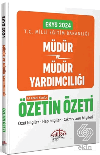 2024 MEB EKYS Müdür ve Yardımcılığı Özetin Özeti