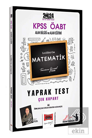 2024 ÖABT İlköğretim Matematik Öğretmenliği Yaprak