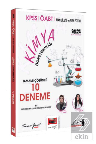 2024 ÖABT Kimya Tamamı Çözümlü 10 Deneme Sınavı