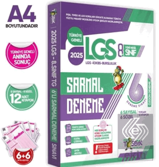 2025 8. Sınıf Yeni Sistem LGS İlk Dönem Konularını Kapsayan SARMAL 6lı