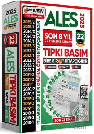 2025 ALES ÖSYM Tıpkı Basım En Ekonomik Çıkmış Soru 22li Deneme Paketi 