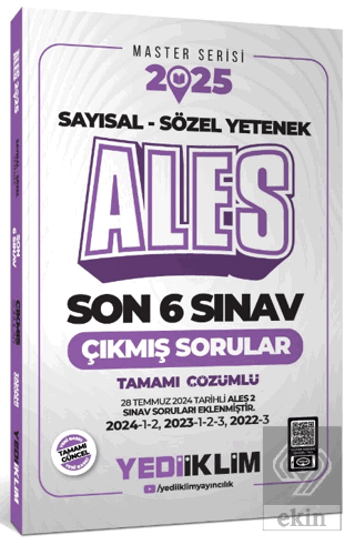 2025 ALES Sayısal Sözel Yetenek Tamamı Çözümlü Son 6 Sınav Çıkmış Soru