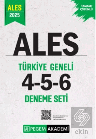 2025 ALES Tamamı Çözümlü Türkiye Geneli 4-5-6 (3lü Deneme Seti)