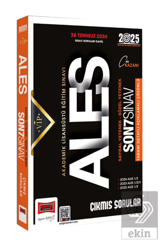 2025 ALES Vip Sayısal-Sözel Yetenek Son 7 Sınav Çıkmış Sorular (28 Tem