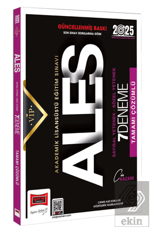 2025 ALES Vip Sayısal-Sözel Yetenek Tamamı Çözümlü 7 Deneme
