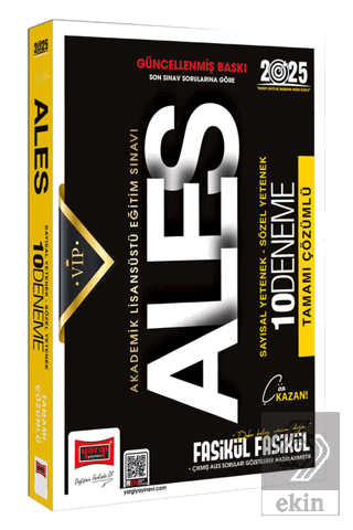 2025 ALES Vip Sayısal-Sözel Yetenek Tamamı Çözümlü Fasikül Fasikül 10 