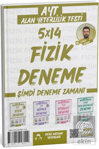2025 AYT Fizik Deneme 5x14 Kollektif Ders Ortamı Yayınları Satın Al - 