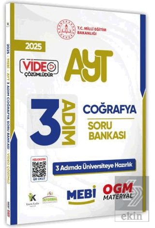 2025 AYT MEBİ-OGM 3 ADIM Coğrafya Soru Bankası Video Çözümlü Kolektif 
