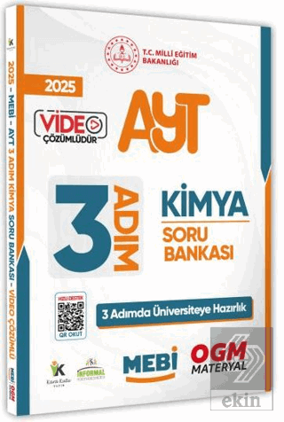 2025 AYT MEBİ-OGM 3 ADIM Kimya Soru Bankası Video Çözümlü Kolektif Kar