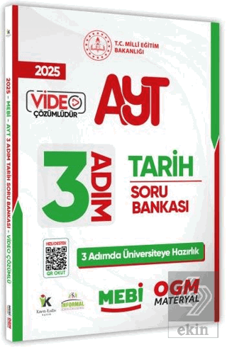 2025 AYT MEBİ-OGM 3 ADIM Tarih Soru Bankası Video Çözümlü Kolektif Kar
