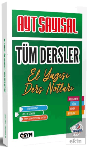 2025 AYT Sayısal Tüm Dersler El Yazısı Ders Notları Kolektif Kurul Yay