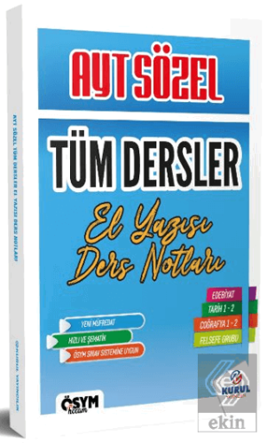 2025 AYT Sözel Tüm Dersler El Yazısı Ders Notları Kolektif Kurul Yayın
