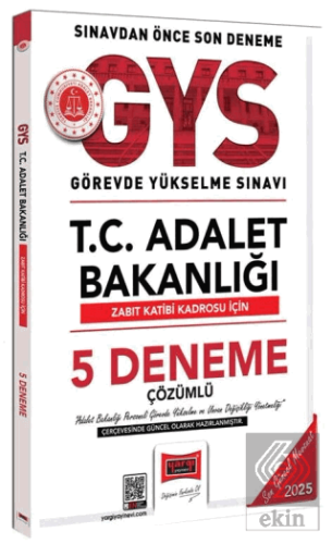 2025 GYS Adalet Bakanlığı Zabıt Katibi 5 Deneme