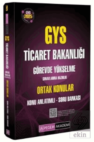 2025 GYS Ticaret Bakanlığı Görevde Yükselme Sınavlarına Hazırlık Ortak