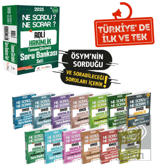2025 Hukuk Atölyesi Adli Hakimlik Ne Sordu Ne Sorar Soru Bankası Modüler Set