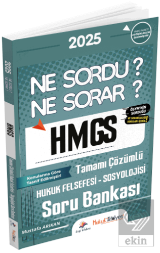 2025 Hukuk Atölyesi HMGS Hakimlik Hukuk Felsefesi-Sosyolojisi Ne Sordu Ne Sorar Soru Bankası Çözümlü
