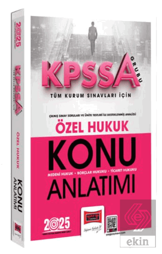 2025 KPSS-A Grubu Tüm Kurum Sınavları İçin Özel Hukuk Konu Anlatımı