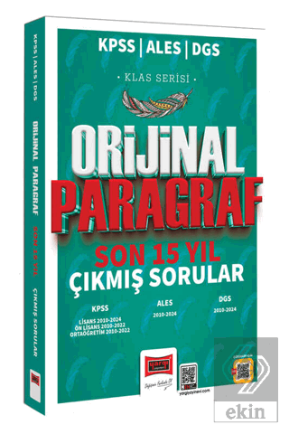 2025 KPSS ALES DGS Klas Serisi Orijinal Paragraf Son 15 Yıl Çıkmış Sor