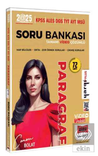 2025 KPSS ALES DGS TYT AYT MSÜ Tamamı Video Çözümlü Paragraf Soru Bankası