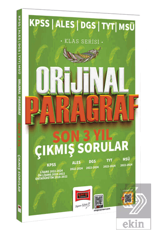 2025 KPSS ALES DGS TYT MSÜ Klas Serisi Orijinal Paragraf Son 3 Yıl Çık