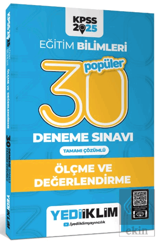 2025 KPSS Eğitim Bilimleri 30 Popüler Ölçme ve Değerlendirme Tamamı Çö