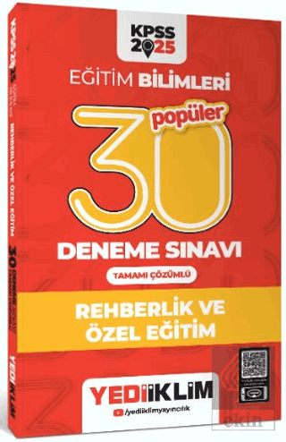 2025 KPSS Eğitim Bilimleri 30 Popüler Rehberlik ve Özel Eğitim Tamamı 