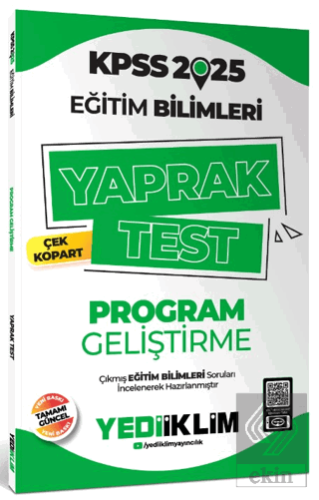2025 KPSS Eğitim Bilimleri Program Geliştirme Çek Kopart Yaprak Test