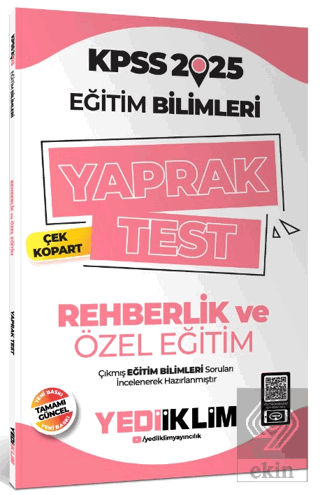 2025 KPSS Eğitim Bilimleri Rehberlik ve Özel Eğitim Çek Kopart Yaprak 