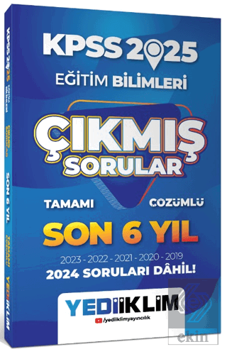 2025 KPSS Eğitim Bilimleri Son 6 Yıl Tamamı Çözümlü Çıkmış Sorular