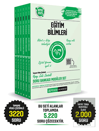 2025 KPSS Eğitim Bilimleri Tamamı Video Çözümlü Soru Bankası Modüler S