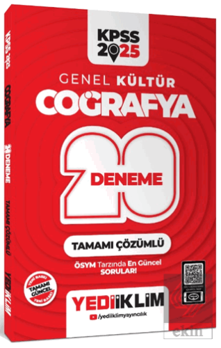 2025 KPSS Genel Kültür Coğrafya Tamamı Çözümlü 20 Deneme