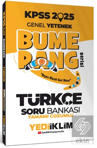2025 KPSS Genel Yetenek Bumerang Türkçe Tamamı Çözümlü Soru Bankası