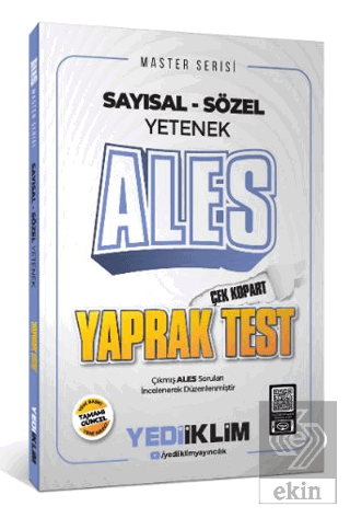 2025 Master Serisi ALES Sayısal-Sözel Yetenek Çek Kopart Yaprak Test K