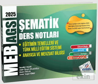 2025 MEB - AGS Eğitimin Temelleri ve Türk Milli Eğitim Sistemi ile Mevzuat Şematik Ders Notları