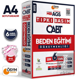 2025 MEB - AGS ÖABT Beden Eğitimi Öğretmenliği ÖSYM Tıpkı Basım 6lı Deneme Paketi Dijital Çözümlü