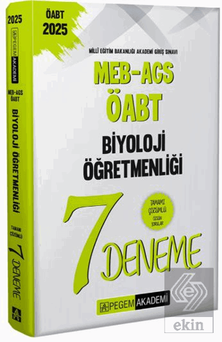 2025 MEB-AGS-ÖABT Biyoloji Öğretmenliği Tamamı Çözümlü 7 Deneme