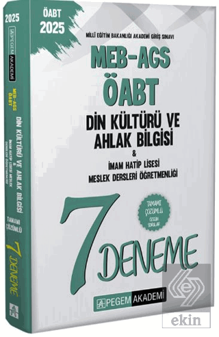 2025 MEB-AGS-ÖABT Din Kültürü Ve Ahlak Bilgisi İmam Hatip Lisesi Mesle