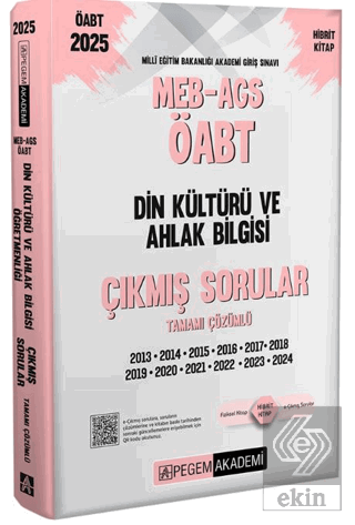 2025 MEB-AGS-ÖABT Din Kültürü ve Ahlak Bilgisi Tamamı Çözümlü Çıkmış S
