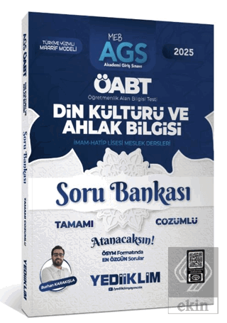 2025 MEB AGS ÖABT Din Kültürü ve Ahlak Bilgisi Tamamı Çözümlü Soru Bankası